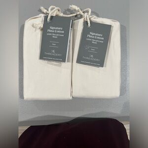 The Threadery Pima Cotton 1000 Thread Count European Pillow Sham Set Of Two 2